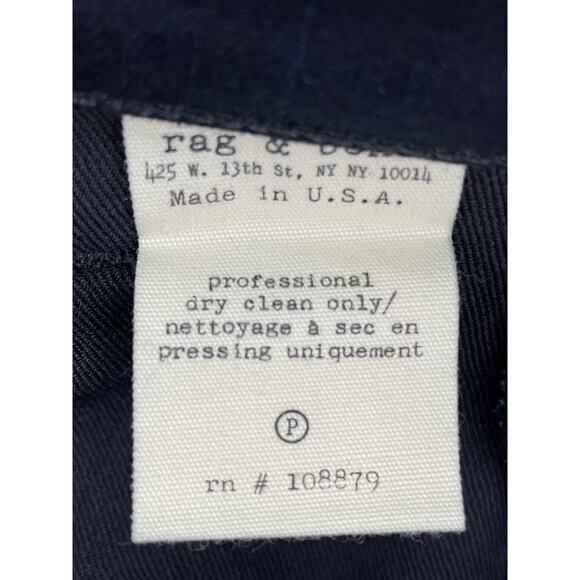 Rag & Bone Black With Dark Gray Lamb Leather Panel Jeans 28 - Picture 5 of 5